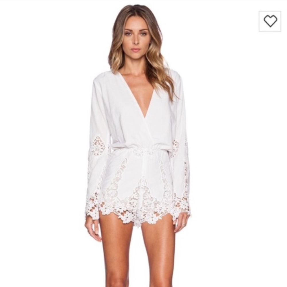 Stone Cold Fox Lace Romper